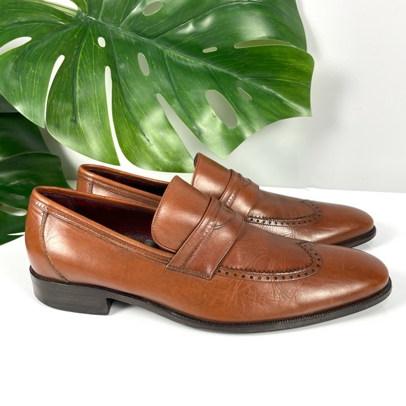 Johnston & Murphy Other - Johnston & Murphy Made in Italy brown leather dress shoes Sz 10.5M 24-0730